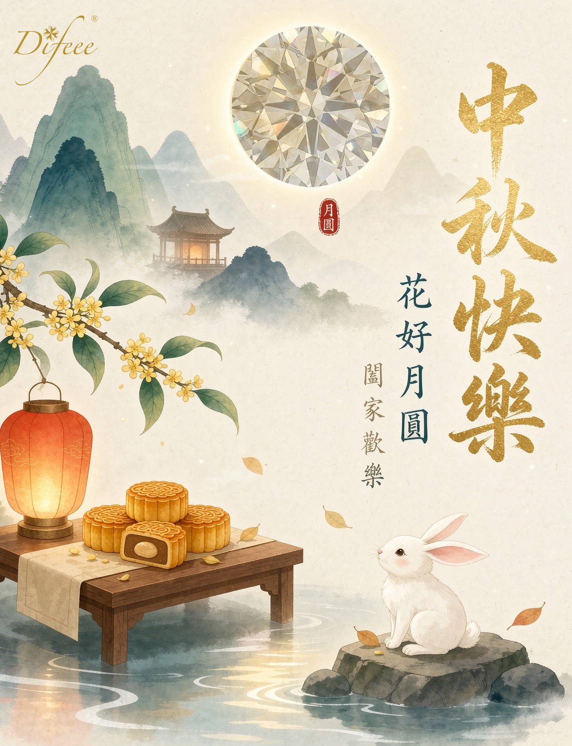 人月兩團圓，中秋節快樂
